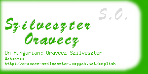 szilveszter oravecz business card